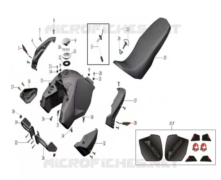 RESERVOIR / SELLE / CLIGNOTANTS