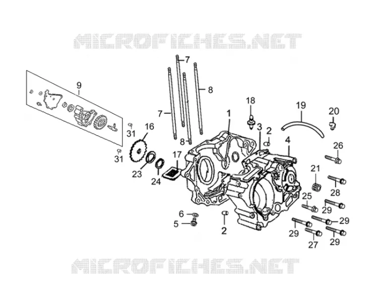 CARTERS MOTEUR / POMPE A HUILE