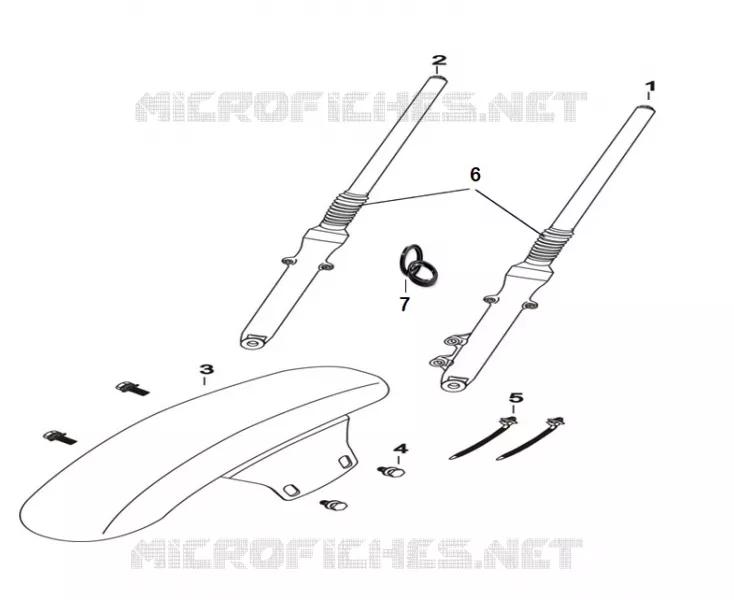 FOURCHE / GARDE BOUE AVANT