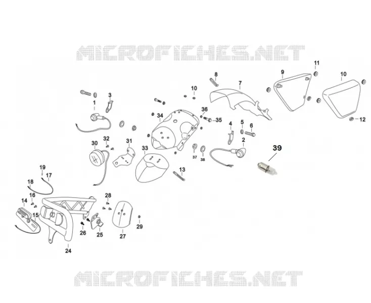 GARDE BOUE ARRIERE / CACHE LATERAUX / CLIGNOTANTS