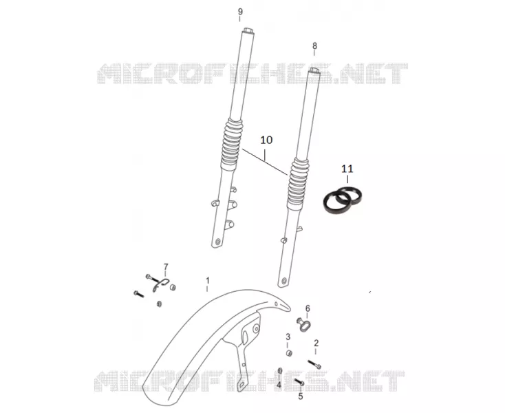 FOURCHE / GARDE BOUE AVANT