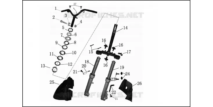 GUIDON / COLONNE / FOURCHE