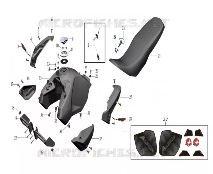 RESERVOIR / SELLE / CLIGNOTANTS