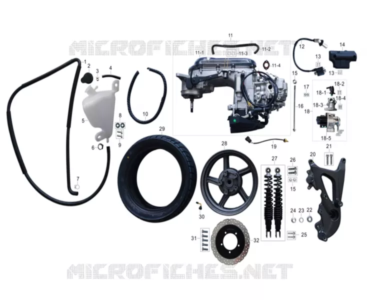 ROUE ARRIERE ET MOTEUR