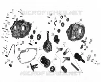 CARTER MOTEUR / VILEBREQUIN / PIGNONS