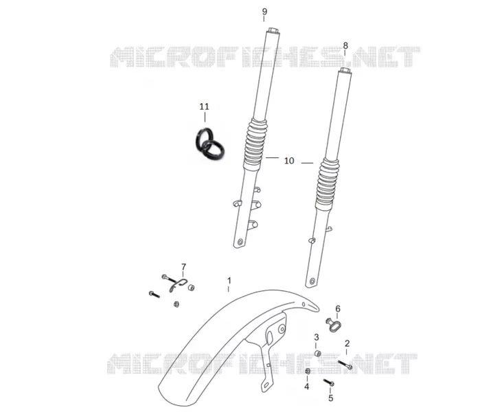 FOURCHE / GARDE BOUE AVANT