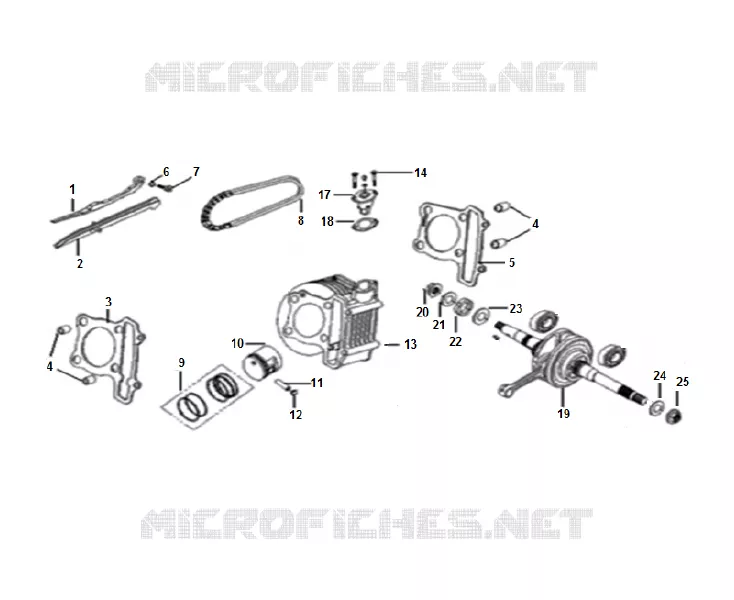 PISTON / CYLINDRE / VILEBREQUIN