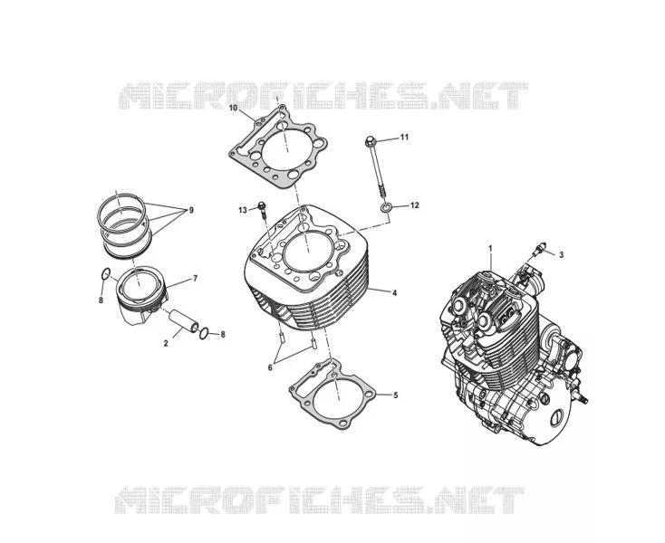MOTEUR / PISTON / CYLINDRE