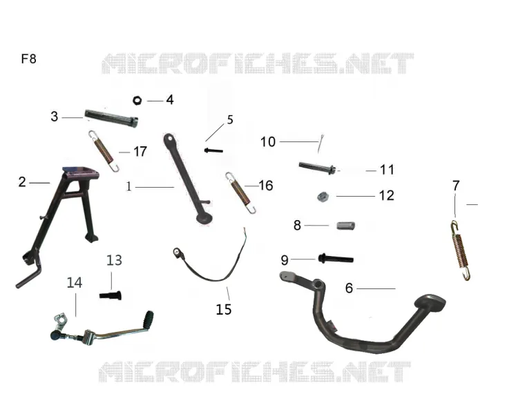 BEQUILLE / SELECTEUR / PEDALE DE FREIN Mash MOTO 125 2017 CAFE RACER 125 EURO 4  CAFE RACER 125 EURO 4