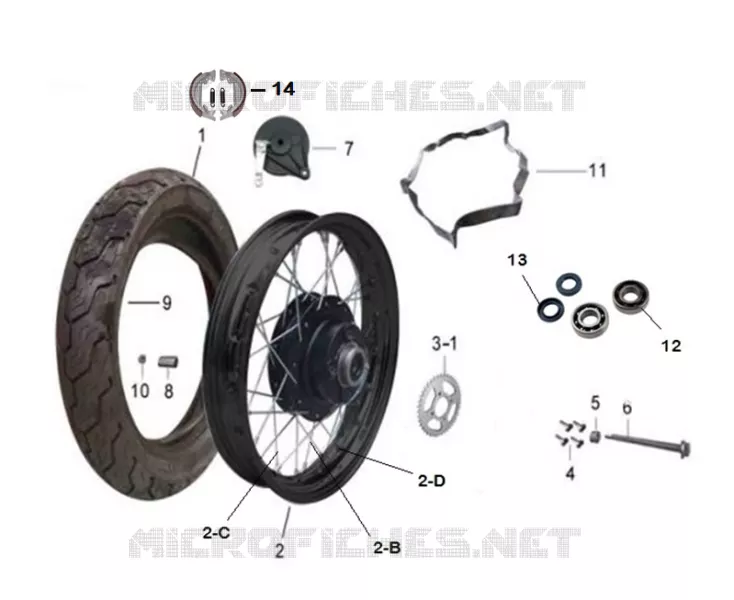 ROUE ARRIERE Mash MOTO 50 2017 FIFTY EURO 3  FIFTY EURO 3