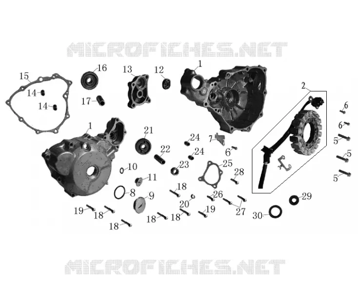 CARTER ALLUMAGE / STATOR Mash MOTO 400 2019 FIVE HUNDRED EURO 4 MOTEUR NOIR  FIVE HUNDRED EURO 4 MOTEUR NOIR