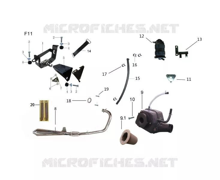 BOITE A AIR / ECHAPPEMENT Mash MOTO 125 2017 BLACK SEVEN 125 EURO 4  BLACK SEVEN 125 EURO 4