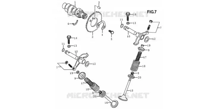 ARBRE A CAME / SOUPAPES Mash MOTO 125 2015 CAFE RACER 125  CAFE RACER 125
