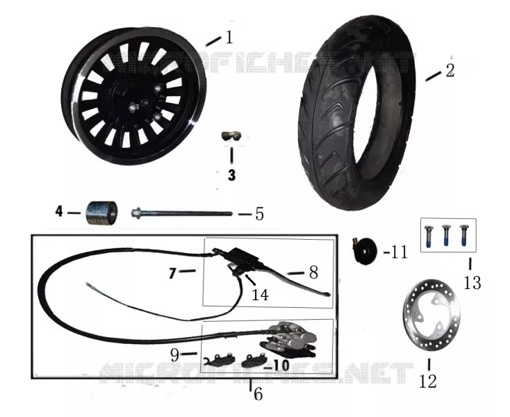 ROUE AVANT Mash SCOOTER 50 2020 CITY CRUISE 50 (4T)  CITY CRUISE 50 (4T)