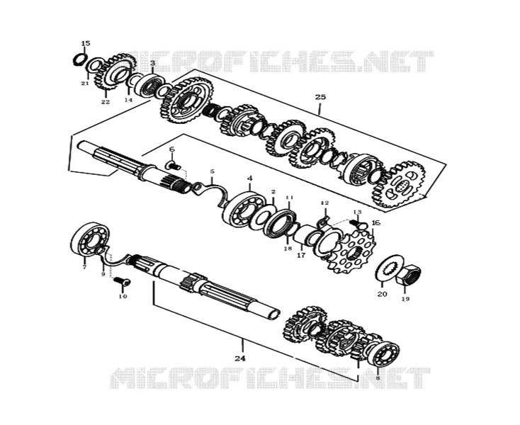 ARBRE PRIMAIRE / SECONDAIRE Mash MOTO 125 2020 FALCONE 125  FALCONE 125