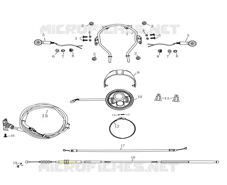PHARE / CLIGNOTANT AVANT / CABLES Mash MOTO 125 2020 FALCONE 125  FALCONE 125