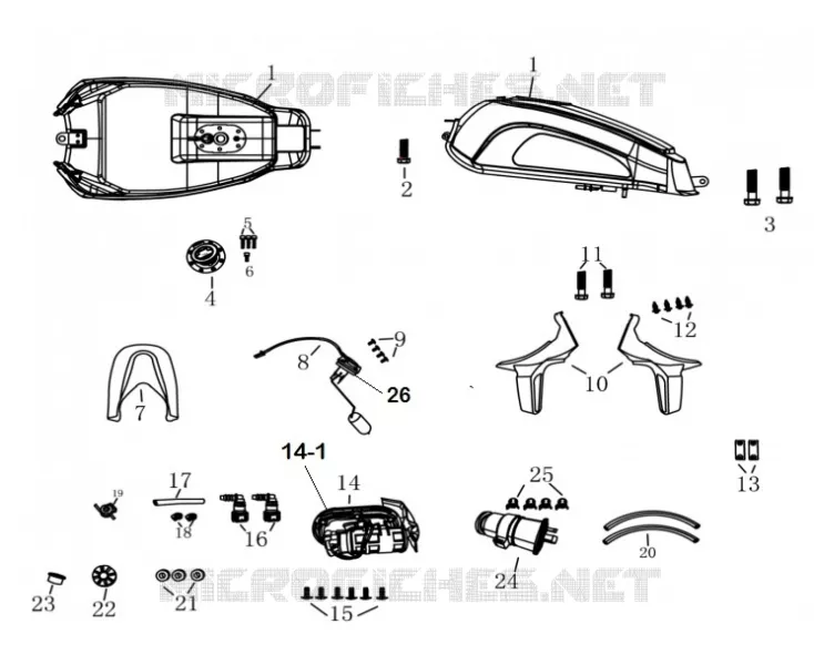 RESERVOIR / ECOPES Mash MOTO 125 2020 FALCONE 125  FALCONE 125