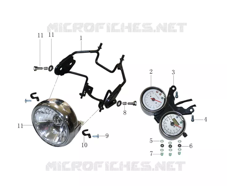PHARE / COMPTEUR Mash SIDE CAR 400 2017 FAMILY SIDE VERT  FAMILY SIDE VERT