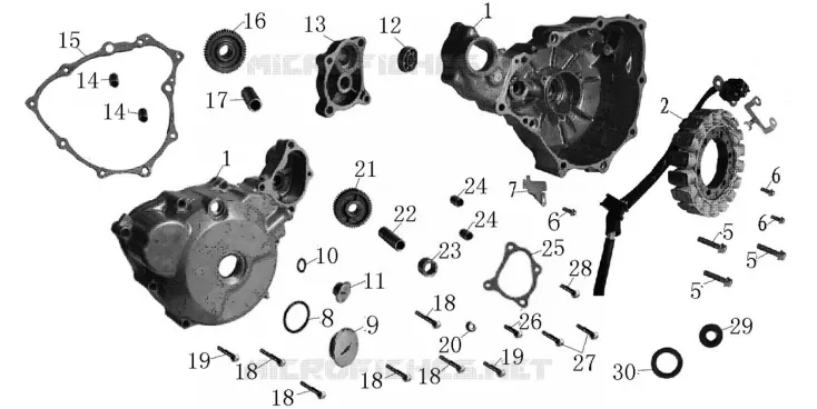 CARTER ALLUMAGE / STATOR Mash MOTO 400 2015 FIVE HUNDRED EURO 3  FIVE HUNDRED EURO 3