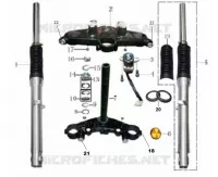 FOURCHE pour Mash FIVE HUNDRED EURO 4 MOTEUR NOIR 2020
