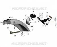 GARDE BOUE / FEU ARRIERE pour Mash FIVE HUNDRED EURO 4 MOTEUR NOIR 2020