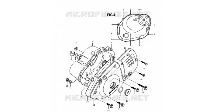 CARTER EMBRAYAGE Mash MOTO 125 2014 SCRAMBLER 125  SCRAMBLER 125