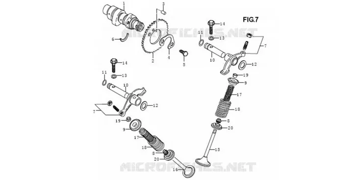 ARBRE A CAME / SOUPAPES Mash MOTO 125 2016 SEVENTY  SEVENTY