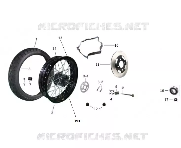 ROUE / FREIN ARRIERE Mash MOTO 125 2020 NEW SEVENTY 125  NEW SEVENTY 125