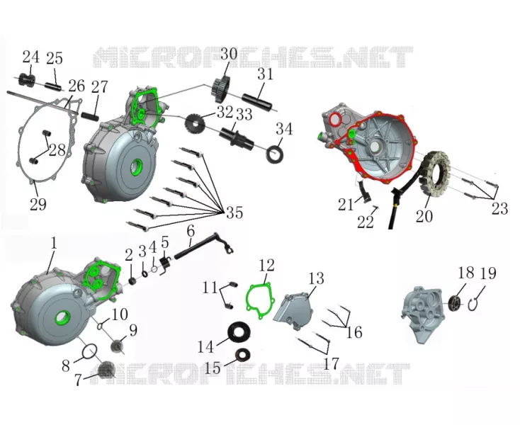 CARTER ALLUMAGE / STATOR Mash MOTO 650 2022 X RIDE 650 EURO 5  X RIDE 650 EURO 5
