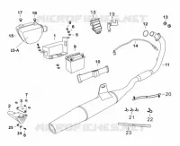  BATTERIE / BOITIER FILTRE A AIR / ECHAPPEMENT pour Mash SCRAMBLER 50 2024